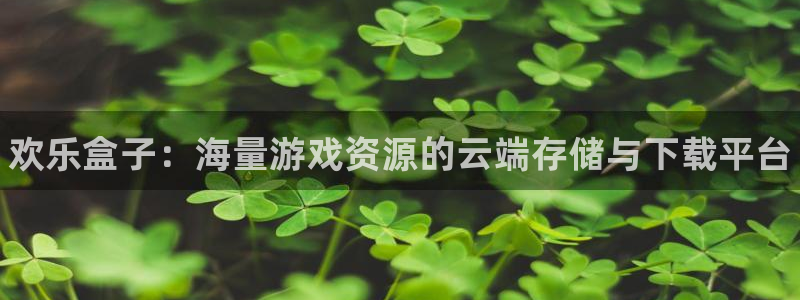 蓝冠娱乐集团：欢乐盒子：海量游戏资源的云端存储与下载平台