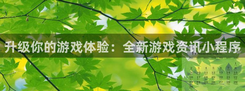 蓝冠娱乐直属：升级你的游戏体验：全新游戏资讯小程序