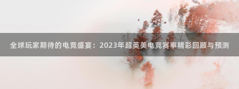 蓝冠娱乐注册登录平台：全球玩家期待的电竞盛宴：2023年超英